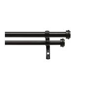 Exclusive Home Curtains Rod and Finial Set, Iron, Matte Bronze, 36-72