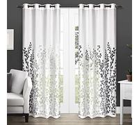 Exclusive Home Curtains Wilshire Sheer Grommet Top Panel Pair, Winter White, 54x84, 2 Piece