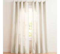 Exclusive Home Loha Linen Grommet Top Curtain Panel Pair, 54"x96", Ivory