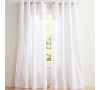 Exclusive Home Loha Linen Grommet Top Curtain Panel Pair, 54"x96", Winter White