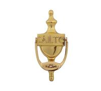 Exclusive Irish Front Door Knocker Shamrock - Cead Mile Failte Brass Knocker 8" Ireland Welcome Gift (Polished Brass) (Failte)