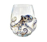 Exclusive Kraken-Style Octopus Stemless Wine Glasses - Handcrafted 3D Sea Creature Glassware, Unique Coastal Bar Accessory, Ideal Gift for Ocean Lovers & Rum Drinkers UK