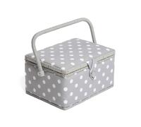 Exclusive Medium Sewing Craft Storage Box, Grey Spot, 26 x 19 x 14.5cm
