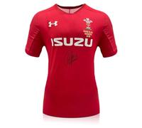 Exclusive Memorabilia Alun Wyn Jones Signed 2019 Wales Rugby Shirt Red