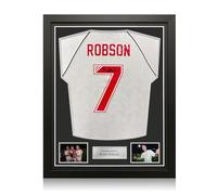 Exclusive Memorabilia Bryan Robson Signed Manchester United 1991 European Cup Winners' Cup Final Football Shirt. Standard Frame