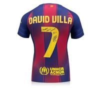 Exclusive Memorabilia David Villa Signed Barcelona 2025-26 Football Shirt: 2011 UCL Winner Inscription