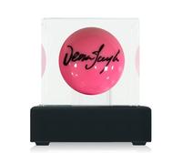 Exclusive Memorabilia Dennis Taylor Signed Pink Snooker Ball. In Display Case
