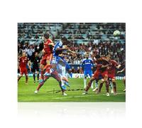 Exclusive Memorabilia Didier Drogba Signed Chelsea Football Photo: UCL Header