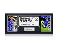 Exclusive Memorabilia Eden Hazard Signed Chelsea Stamford Bridge Street Sign. Framed