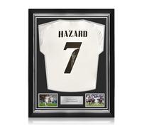 Exclusive Memorabilia Eden Hazard Signed Real Madrid 2024-25 Home Football Shirt. Superior Frame