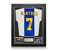 Exclusive Memorabilia Eric Cantona Signed Manchester United 1994-97 Third Football Shirt. Standard Frame