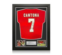 Exclusive Memorabilia Eric Cantona Signed Manchester United 1996 Home Football Shirt. Standard Frame