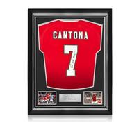 Exclusive Memorabilia Eric Cantona Signed Manchester United 2024-25 Football Shirt. Superior Frame