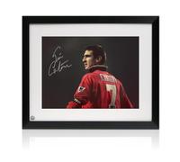 Exclusive Memorabilia Eric Cantona Signed Manchester United Football Photo. Framed