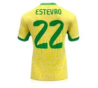Exclusive Memorabilia Estêvão Willian Signed Brazil 2024 Football Shirt Yellow