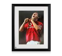 Exclusive Memorabilia Gary Neville Signed Manchester United Football Photo: United Legend. Framed