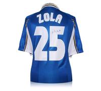 Exclusive Memorabilia Gianfranco Zola Signed Chelsea 1998 European Cup Winners Cup Final Football Shirt
