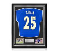 Exclusive Memorabilia Gianfranco Zola Signed Chelsea 2000 Football Shirt. Superior Frame
