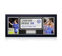 Exclusive Memorabilia Gianfranco Zola Signed Chelsea Street Sign. Framed