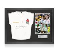 Exclusive Memorabilia Jason Robinson Signed England Rugby Shirt. Icon Frame