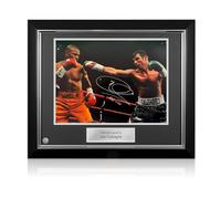Exclusive Memorabilia Joe Calzaghe Signed Boxing Photo: VS Roy Jones Jr. Deluxe Frame