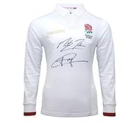 Exclusive Memorabilia Jonny Wilkinson and Martin Johnson Signed England Rugby Shirt White
