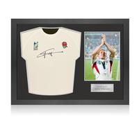 Exclusive Memorabilia Jonny Wilkinson Signed Commemorative Champions '03 England Rugby Shirt. Icon Frame