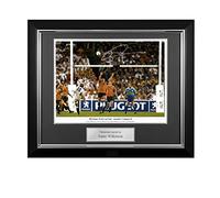 Exclusive Memorabilia Jonny Wilkinson Signed England Rugby Photo: The Drop-Kick (With Text). Deluxe Frame