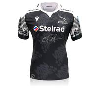 Exclusive Memorabilia Jonny Wilkinson Signed Newcastle Falcons Rugby Shirt Black