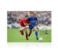 Exclusive Memorabilia Kerry Dixon Signed Chelsea Photo: Des Walker Tackle