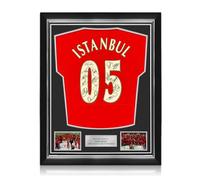 Exclusive Memorabilia Liverpool Squad Back Signed 2005 Istanbul Football Shirt. Superior Frame