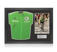 Exclusive Memorabilia Mark Cavendish Signed Tour De France Green Jersey. Icon Frame
