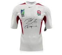 Exclusive Memorabilia Martin Johnson & Jonny Wilkinson Signed Original 2003 Player Issue England Rugby Shirt: BNWT