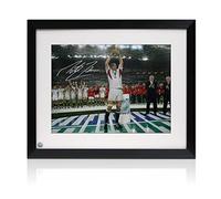 Exclusive Memorabilia Martin Johnson Signed England Rugby Photo: The Podium. Framed