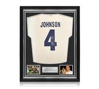Exclusive Memorabilia Martin Johnson Signed England Rugby Shirt: Johnson 4. Superior Frame