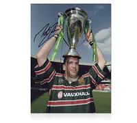 Exclusive Memorabilia Martin Johnson Signed Leicester Tigers Photo: Heineken Cup Winner