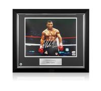 Exclusive Memorabilia Mike Tyson Signed Boxing Photo: Iron Mike. Deluxe Frame