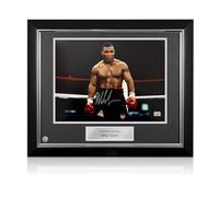 Exclusive Memorabilia Mike Tyson Signed Boxing Photo: Iron Mike. Deluxe Frame