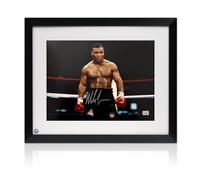 Exclusive Memorabilia Mike Tyson Signed Boxing Photo: Iron Mike. Framed