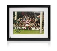 Exclusive Memorabilia Paolo Di Canio Signed West Ham United Football Photo. Framed