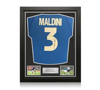 Exclusive Memorabilia Paolo Maldini Signed Original 2000-01 Italy Home Football Shirt. Standard Frame