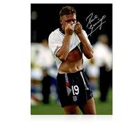 Exclusive Memorabilia Paul Gascoigne Signed England Photo: Gazza's Tears