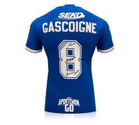 Exclusive Memorabilia Paul Gascoigne Signed Rangers 2023-24 Football Shirt: Gazza Blue
