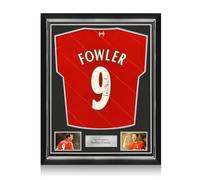 Exclusive Memorabilia Robbie Fowler Signed Liverpool 2021-22 Football Shirt. Superior Frame