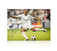 Exclusive Memorabilia Roberto Carlos Signed Real Madrid Football Photo