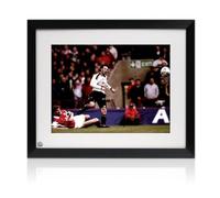 Exclusive Memorabilia Ryan Giggs Signed Manchester United Football Photo: Semi-Final Goal. Framed