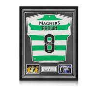 Exclusive Memorabilia Scott Brown Signed Celtic 2019-20 Football Shirt. Superior Frame