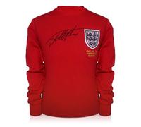 Exclusive Memorabilia Sir Geoff Hurst Signed England 1966 World Cup Football Shirt Red