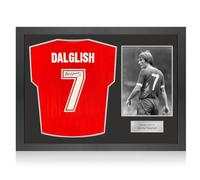 Exclusive Memorabilia Sir Kenny Dalglish Back Signed Liverpool 1986 Football Shirt. Icon Frame