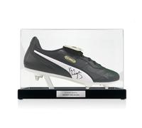 Exclusive Memorabilia Sir Kenny Dalglish Signed Football Boot. Display Case With Plaque